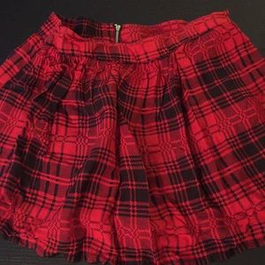 Red and black Plaid skort